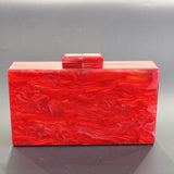Hand Poured Acrylic Clasp Clutch Bag