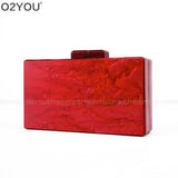Hand Poured Acrylic Clasp Clutch Bag