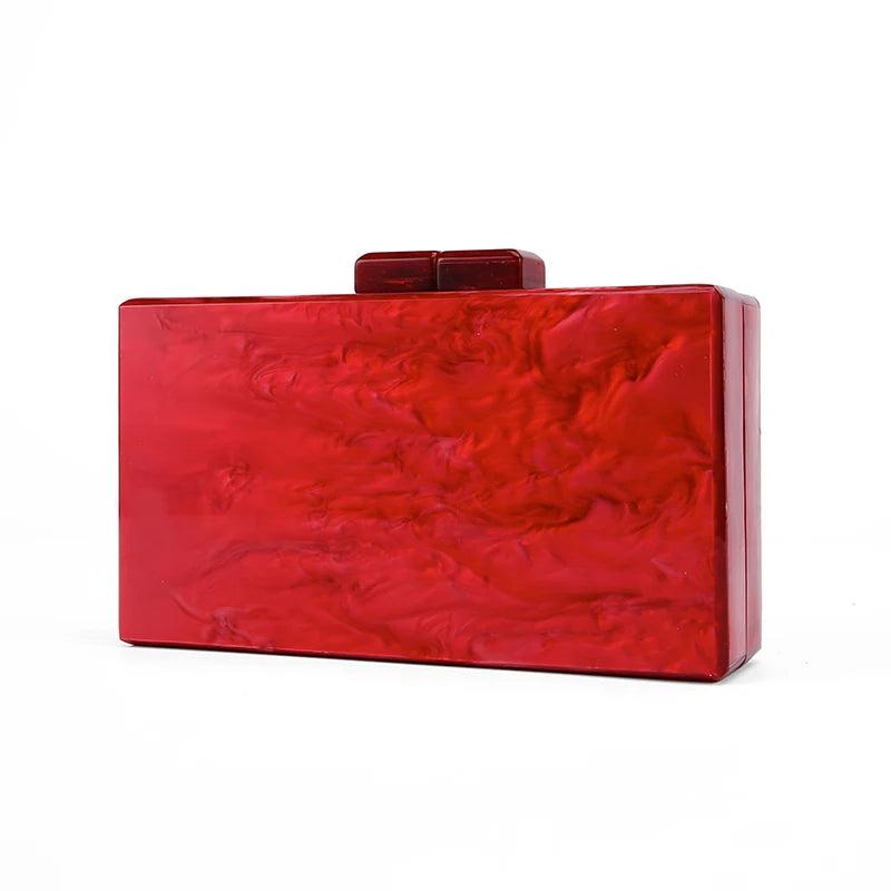 Hand Poured Acrylic Clasp Clutch Bag