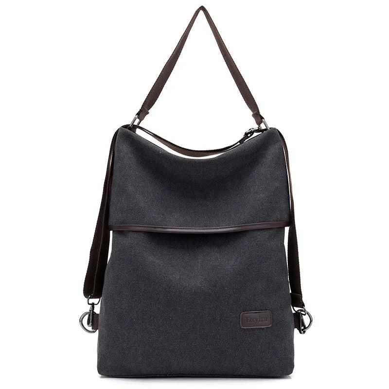 Women's Canvas Backpack Shoulder Bag Large Capacity