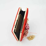 Red Pink Purple Flower Evening Bags Clutches