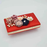 Red Pink Purple Flower Evening Bags Clutches