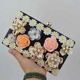 Red Pink Purple Flower Evening Bags Clutches