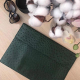 Alirattan Envelope Pouch Bag Ostrich Pattern Laptop Clutch Bag