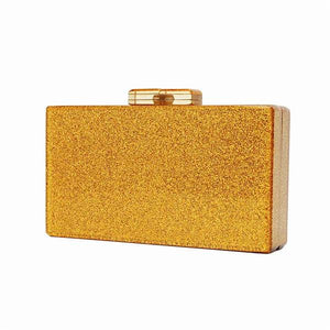 Glitter Acrylic Clasp Women Clutches 18X10CM Box Clutches Bags