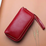 Women Leather Clutch Bag Travel Tote Multi-card Money Phone Small Bag
