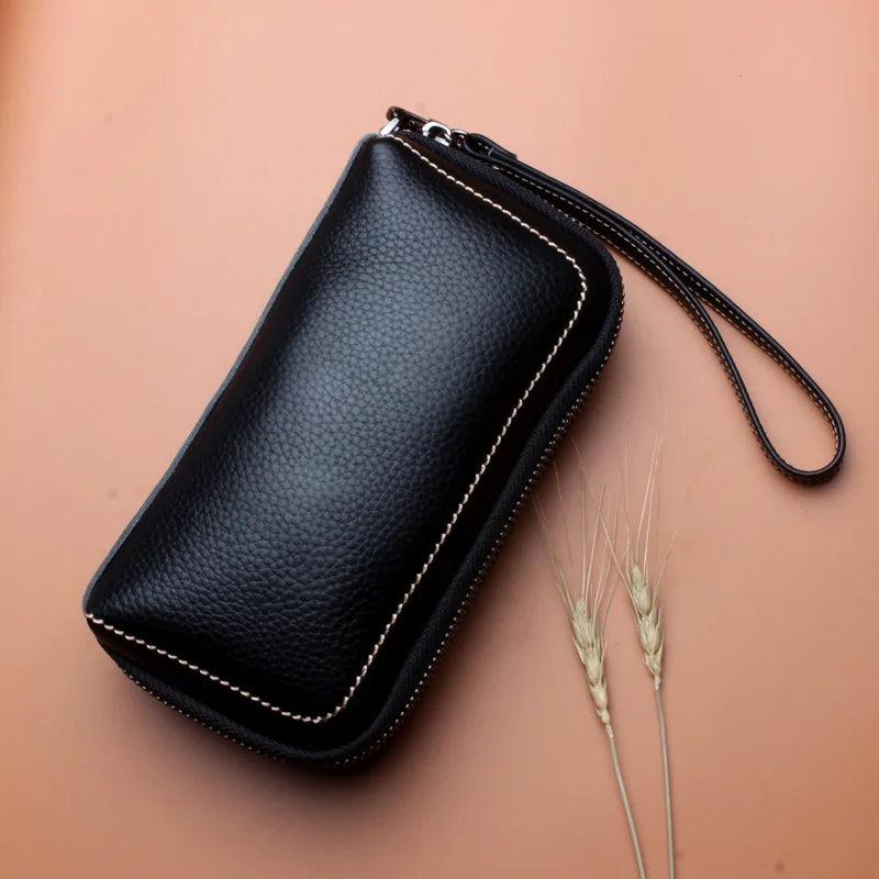 Women Leather Clutch Bag Travel Tote Multi-card Money Phone Small Bag
