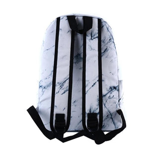 Marbling Canvas Backpack For Girls Large Capacity Rucksack School Bag
