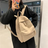 Canvas School Backpack Anti-theft Shoulder Bag for Girls