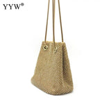Sequin Evening Party Sliver Purse Women Bucket Shoulder Bag Crossbody Bag