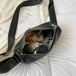 Solid PU Leather Armpit Crossbody Bag Women's Handbag