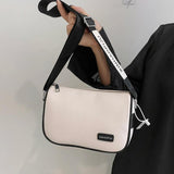 Solid PU Leather Armpit Crossbody Bag Women's Handbag