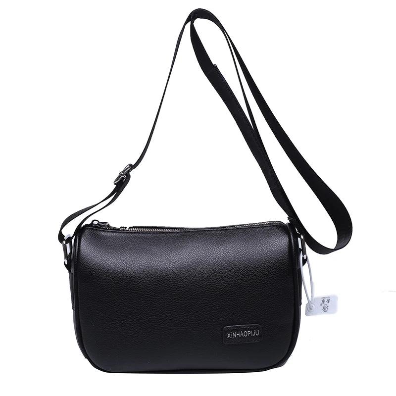 Solid PU Leather Armpit Crossbody Bag Women's Handbag