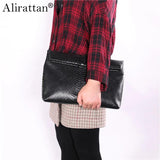 Snake Grain Leather Laptop Bag for Women