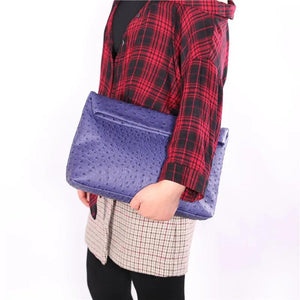 Snake Grain Leather Laptop Bag for Women
