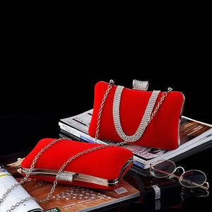 Women's Nylon Evening Bag Black/Red