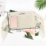Summer Straw Handbag Women Knitting Tassel Tote Clutch Bohemian Beach Woven Bag