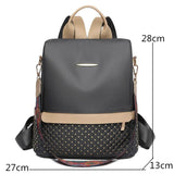 Large Capacity Women Rivet Oxford Backpack Female Backpacks
