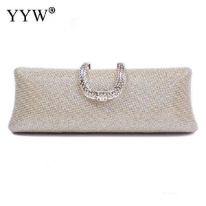 Red Rhinestone Evening Party Clutch Purse
