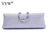 Red Rhinestone Evening Party Clutch Purse