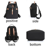 Anti Theft Water Repellent Nylon Backpack Large School Bag