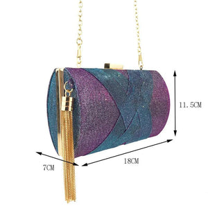 Glitter Tassel Women Wallet Clutch Evening Bag Banquet Wedding Pouch