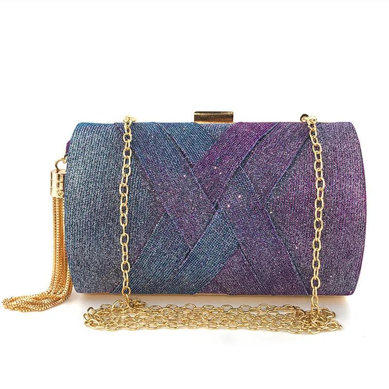 Glitter Tassel Women Wallet Clutch Evening Bag Banquet Wedding Pouch