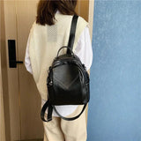 Women Leather Backpack Small PU School Bag Backpack for Teenager Girls Rucksack