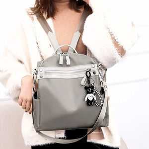 Solid Oxford Women Backpack Small Bagpack Schoolbag for Girls Multifunction