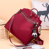 Solid Oxford Women Backpack Small Bagpack Schoolbag for Girls Multifunction