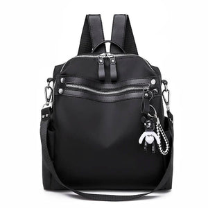 Solid Oxford Women Backpack Small Bagpack Schoolbag for Girls Multifunction