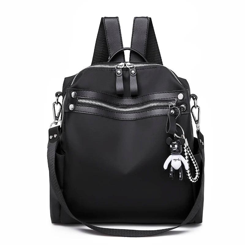 Solid Oxford Women Backpack Small Bagpack Schoolbag for Girls Multifunction