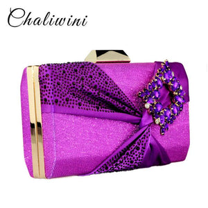 Chaliwini Gemstone Floral Pattern Clutch Bag