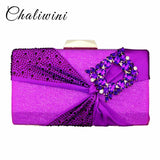 Chaliwini Gemstone Floral Pattern Clutch Bag
