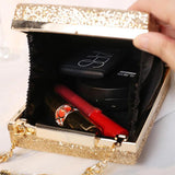 Shining Paillette Handbag Evening Bag Rhinestone Ring Totes Clutch Purse