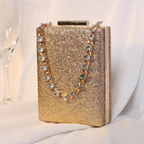 Shining Paillette Handbag Evening Bag Rhinestone Ring Totes Clutch Purse