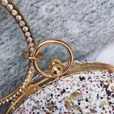Colorful Diamonds Crystal Ball Clutch Handbag