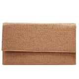 Straw Clutch Purse for Women Beach Handbag Envelope Style