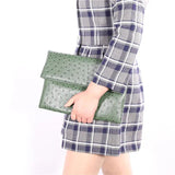 Serpentine Leather Clutch Crossbody Bag for Women