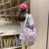 Kawaii Badge Mini Backpack for Women