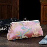 Vintage Chinese Women's Silk Evening Bag Purple Pink