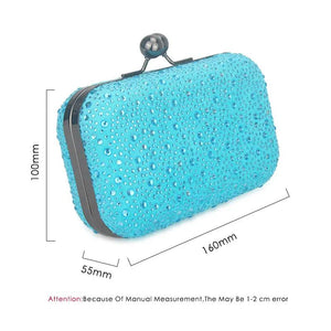 Crystal Clutch Evening Bag with Chains for Party Wedding
