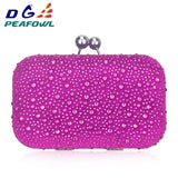 Crystal Clutch Evening Bag with Chains for Party Wedding