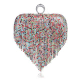 Rhinestone Evening Clutch Bag with Chain