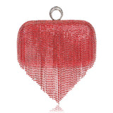 Rhinestone Evening Clutch Bag with Chain