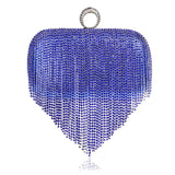 Rhinestone Evening Clutch Bag with Chain