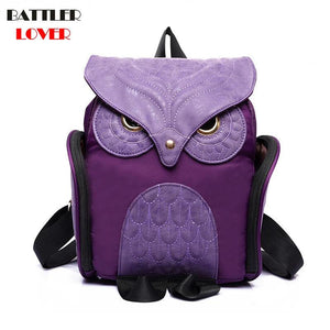 Cartoon Owl Backpacks for Women Softback School Bags Book bag 5colors