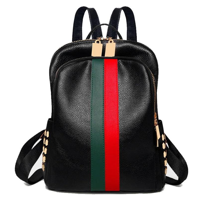Women Travel Backpack Soft PU Leather School Backpack