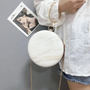 Round Evening Clutch Famous Bags For Women Big Ring Handbag