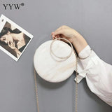 Round Evening Clutch Famous Bags For Women Big Ring Handbag